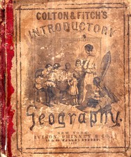 Raro 1860 Couro Atlas Geografia 20 mapas Colorido A Mão Família Van Nostrand