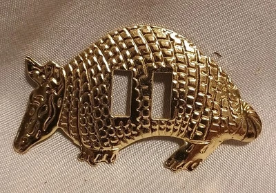 16 Conchos Medium 1" tall Armadillo Gold Tone Metal Slots Jewelry Tribal Crafts - Image 1 of 4