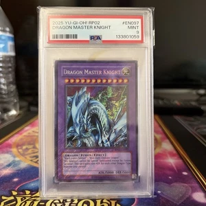 PSA 9 Unlimited Dragon Master Knight 2025 RP02-EN097 (Reprint) - Picture 1 of 2