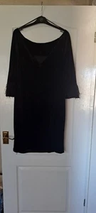 Roman Originals Black velvet Dress Size 18 - Picture 1 of 7