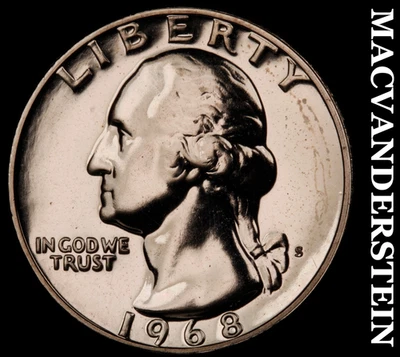 1968-S Washington Quarter-Choice Gem Proof Lustrous No Reserve #KLB3945 - Image 1 of 2