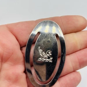 Vintage Silver Reader's Digest Pegasus Book Mark Page Holder Clip Flying Horse - Picture 1 of 2