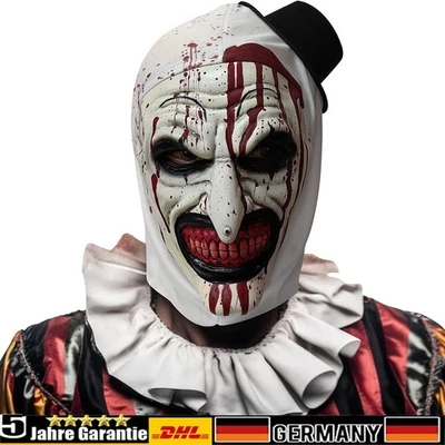MARKENLOS Halloween Latex Terrifier Art The Clown Joker Cosplay Kostüm Maske Erwachsene