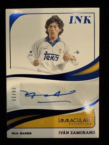 2024-25 Immaculate Soccer Ivan Zamorano 8/10 Auto Sapphire Ink Autograph Madrid - Picture 1 of 2
