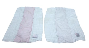 Lote de 3 paños almohadilla para eructos con apliques de boutique Marthas niñas baberos rosa bebé recién nacido - Imagen 1 de 7