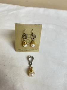 Orecchini e Charm Rebecca McNerney FW Peal/b Onice Argento Sterling - Foto 1 di 6