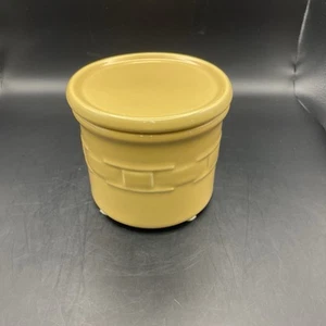 Longaberger Vintage Butternut Woven Traditions 4” Crock With Lid - Picture 1 of 6