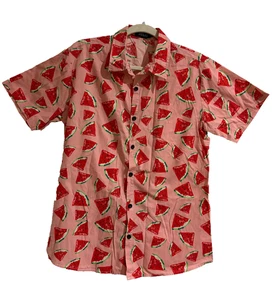 Jogal Shirt Shorts Herren Medium Knopfleiste Kurzarm Wassermelonen Print Kreuzfahrt - Bild 1 von 5