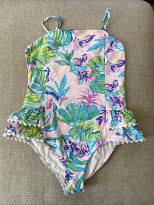 Traje de baño de una pieza Lilly Pulitzer para niñas talla 12 Blake floral Resort Vacay Foto 1 de 4