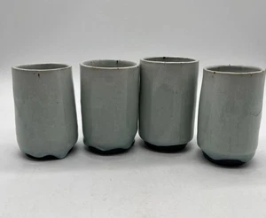 Tropfglasur Hand geworfen Keramik Becher 4er Set - Bild 1 von 17