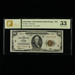 1929 Federal Reserve Bank of Chicago 100 Dollars Pick#1890G - Picture 1 of 4