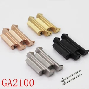 1 Pair Metal Stainless Steel Band Strap Adapters Fits For Casio GShock GA2100 - Imagen 1 de 9