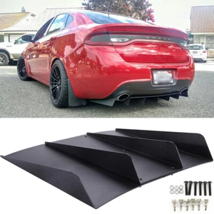 Para Dodge Dart 2013-16 Difusor trasero Parachoques 4 aletas de tiburón Spoiler Splitter inferior - Imagen 1 de 12