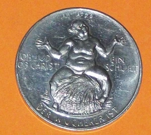 Al1923 GERMAN GERMANY WEIMAR DRESDEN DEVIL SATAN OB JUD COIN INFLATION MEDAL VTG - Picture 1 of 5