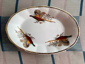 Sheriden oval dish Flying Pheasants Bone China Staffordshire - Picture 1 of 4