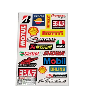 Motocross Racing Stickers Vinyl Bike Decals Type Original Wheel Auto Sports Logo - Picture 1 of 5