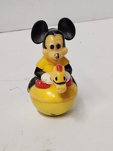 Walt Disney Mickey Mouse Toy Wibble Wobble Kids Toy Gabriel 4" Vintage 70's Rare - Picture 1 of 6