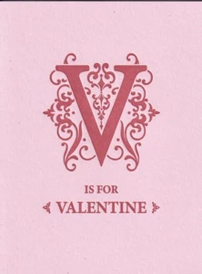 PAPYRUS SAN VALENTINES CARD NIP MSRP $6,95 LETTERPRESS V CARD (N5) - Foto 1 di 3