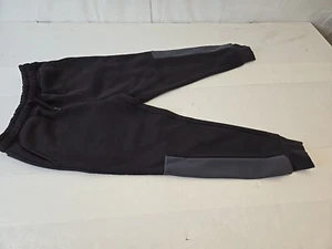 Size S (6-7) Boys Black Jogging Pants. Gray Colorblock Joggers Elastic Waist New - Picture 1 of 8