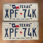 1990 Texas License Plate Pair # XPF-74K
