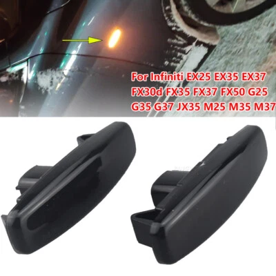2 x крыла светодиодный боковой индикатор света для Infiniti M35 M45 FX35 G35 G37 QX60 - Изображение 1 из 4