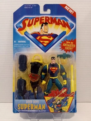 SERIE ANIMADA SUPERMAN - FIGURA DE SUPERMAN DEEP DIVE - HERMOSA COMO NUEVA 1996 Foto 1 de 3