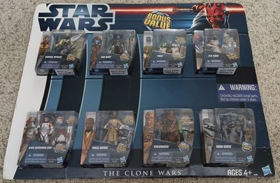 Фигурки Star Wars: The Clone Wars 3,75 дюйма упаковка 8 шт. с картами и костями (набор Hasbro A4107) - Изображение 1 из 4