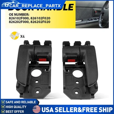 Manija de puerta interior para Kia Spectra 04-2009 conductor delantero/trasero derecho sedán negro Foto 1 de 4