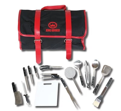 Juego de utensilios de cola King Kooker 1660 16 piezas de acero inoxidable con estuche de transporte Foto 1 de 4