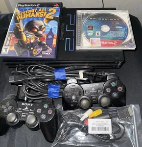 Sony PlayStation 2 PS2 SCPH-30001 Console Bundle W/Dualshock Controllers Games - Zdjęcie 1 z 13