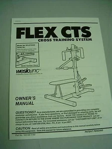 WESLO FLEX CTS CROSS TRAINING SYSTEM OWNERS MANUAL - Picture 1 of 1