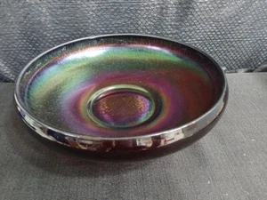 Antique 1920's Fenton Iridescent Red Stretch Glass 9.5" Wide Bowl - Carnival - Picture 1 of 8