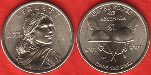 USA 1 dollar 2016 P mint "Native American - Code Talkers from WW I & WW II" UNC - Picture 1 of 1