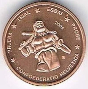 Switserland 2005 (Gr) probe-pattern-essai - 5 eurocent - Man - Picture 1 of 1