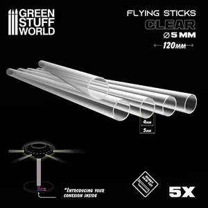 Acrylic Clear Tubes 5 mm - Flying Stem Miniatures Flyers - Picture 1 of 2