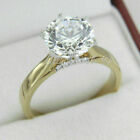 2.45 Ct Round Cut Solitaire MOISSANITE Engagement Ring Solid 14K Yellow Gold