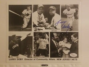 Larry Doby And Monte Irvin 8×10 Autographed Photo JSA Authenticated MLB HOF - Picture 1 of 5