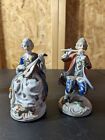 occupied japan figurines man Playing Flute , women Playing The Lute