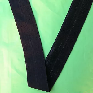 Black FOE Fold Over Elastic trim 5/8" / 1" for Hair Ties, Baby Headband - Picture 1 of 4