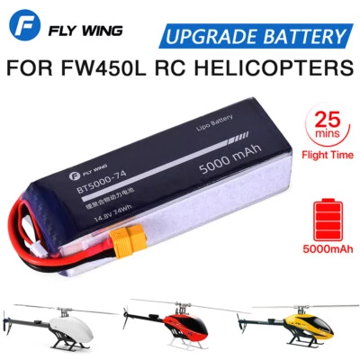 FlyWing FW450L RC Helicopter 5000mAh 4S Lipo Battery 14.8V 35C Battery XT60 Plug - Image 1 of 4