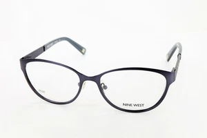 Monturas de gafas flexibles NINE WEST NW1052 434 azul marino satinado con piedras 53-16-135 - Imagen 1 de 11