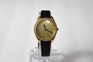 Nuevo Reloj Armani Exchange Cuero Negro Cristal Dorado AX5507 $160.00 - Imagen 1 de 7