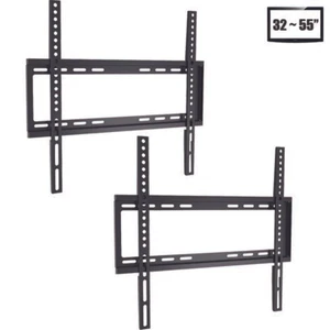 2 Pcs Ultra Slim TV Wall Mount Fixed 32 40 42 43 48 50 55" LCD LED Flat Screen - Picture 1 of 2