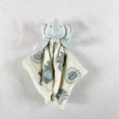 A174 Mantas y Más Allá Blanco Azul Elefante Peluche 13" Juguete de Peluche Lovey Foto 1 de 3