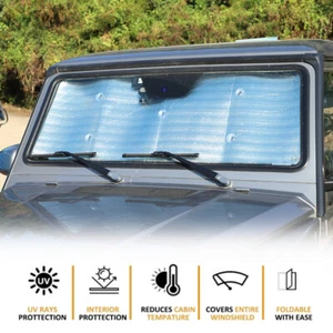 Windshield Sunshade Visor UV Sun Block Trim For Mercedes Benz G-Class 2004-2018 - Picture 1 of 6