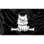 Dog with Bone Flag, Design Unique, 3x5 Pi/90x150 cm Taille, Fabriqué dans l'UE