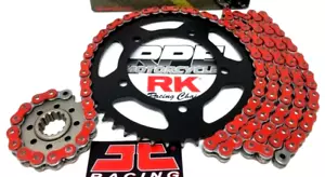 Kit de cadena y piñones rojo Suzuki DL1000 V-Strom RK ZXW 520 17/42 FABRICANTE DE EQUIPOS ORIGINALES - Imagen 1 de 3