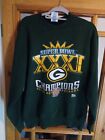 Greenbay packers 1997 super bowl XXI champions sweater size large Regular Fit 