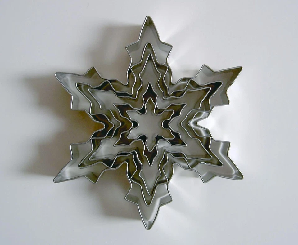 Ausstecher/Ausstechform "SCHNEEFLOCKE/EISKRISTALL" 5-tlg. - Kristall - Bild 1 von 1