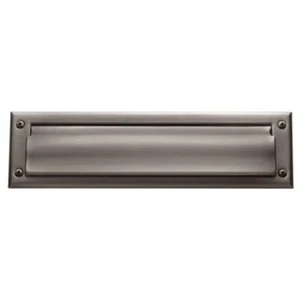 Baldwin 0012.151 Letter Box Plate Flap & Frame in Antique Nickel, New in Box - Picture 1 of 1